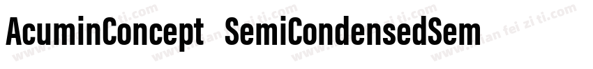 AcuminConcept SemiCondensedSemibold字体转换